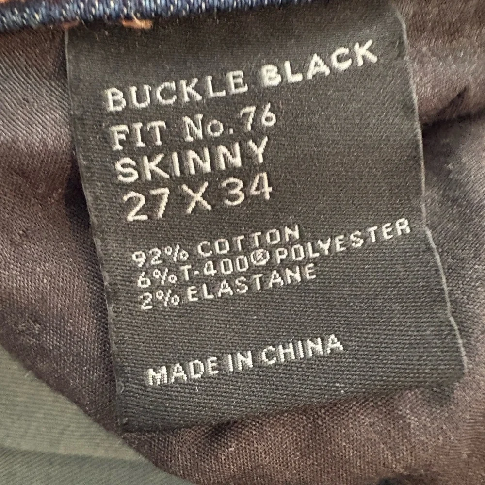 Buckle Black Fit No. 76 Skinny Jeans, Candiani Italian denim - Picture 13 of 14